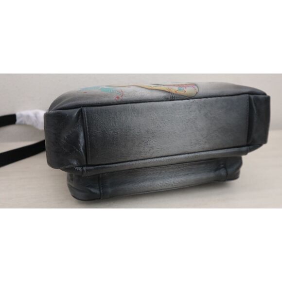 Anuschka 7207-CDA Women's Sugar Skulls Hand-Painted Leather Crossbody Bag - Picture 6 of 7